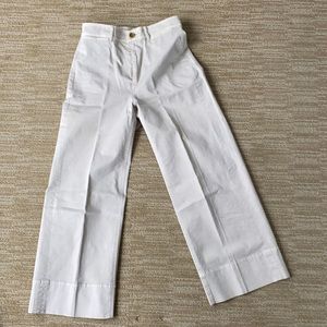 Everlane Cropped Wide Leg Chino in Bone, Size 2, Like New